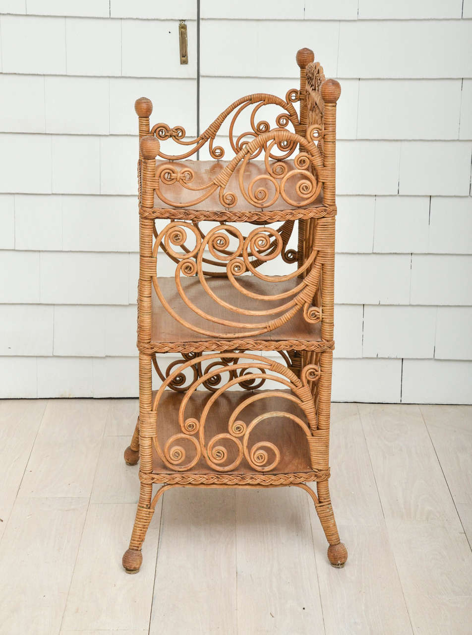 Victorian Wicker Etagere In Good Condition In New York, NY